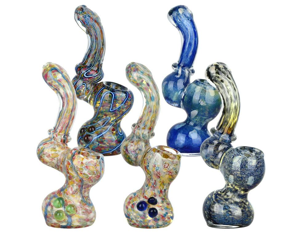 Classic Fritted Glass Sherlock Bubbler Assortment | 4.5" to 5.25" at NOBO