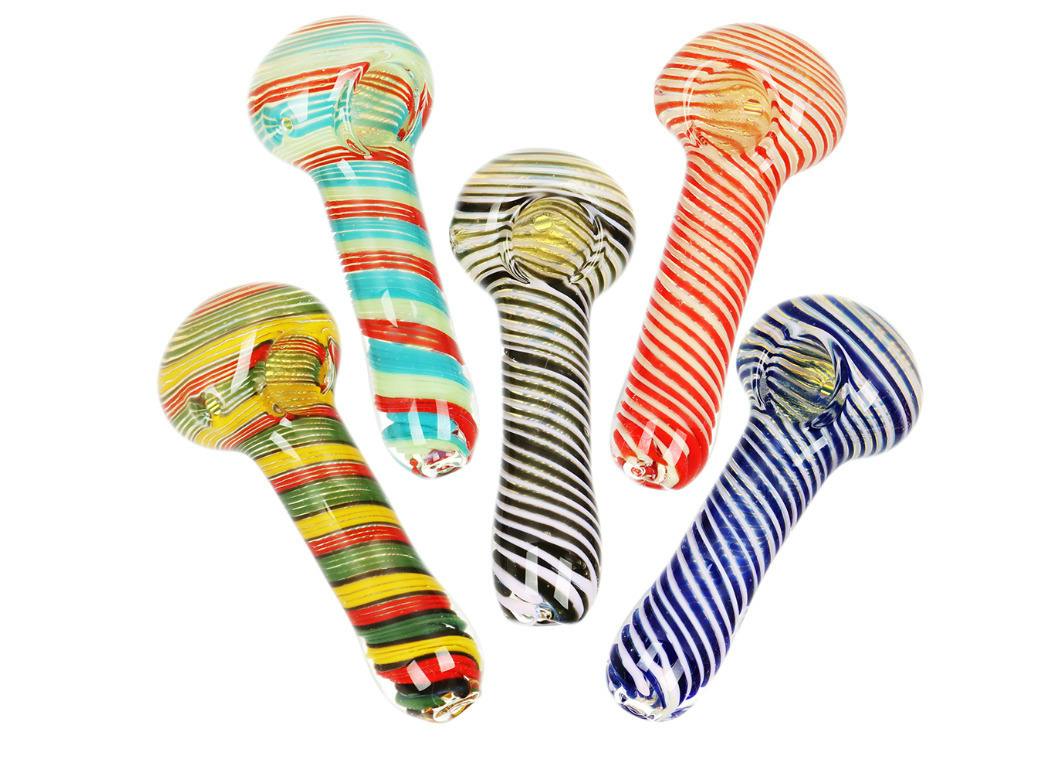 Swirly Time Glass Spoon Pipe | 3.25" at NOBO
