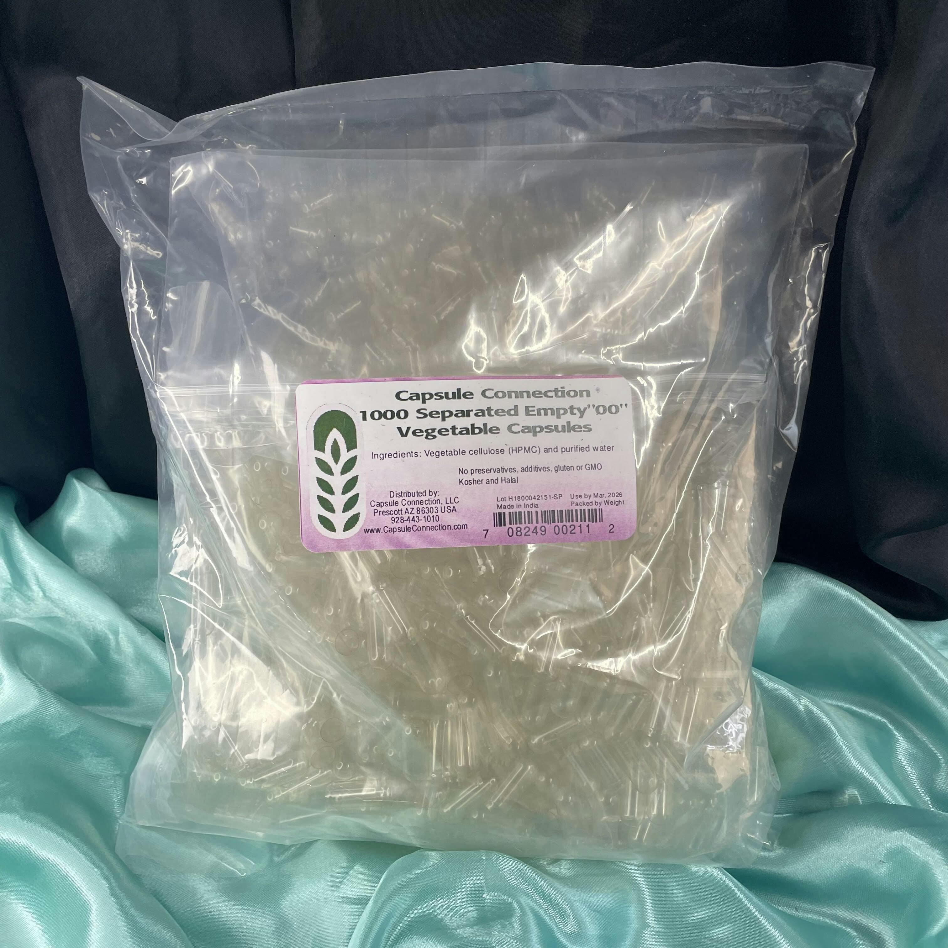 1000 "00" Vegetable Capsules