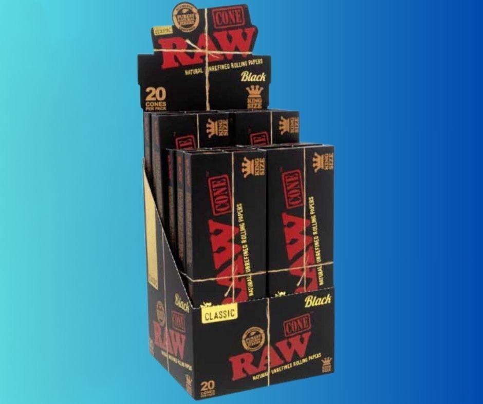 Raw Classic Black Cones King Size 20ct