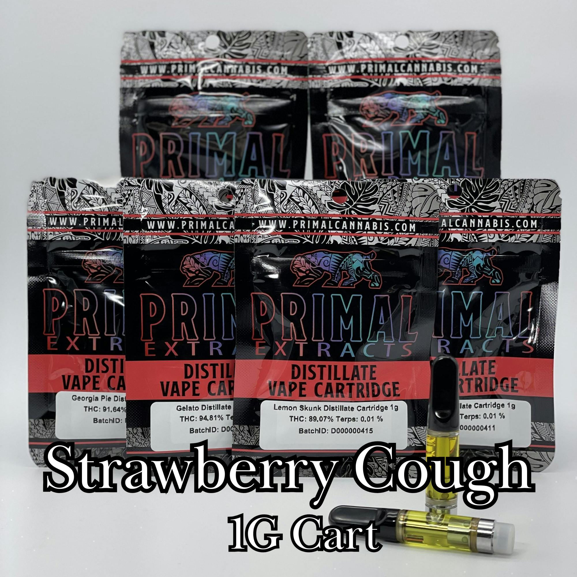 Primal Strawberry Cough 1g Cart $12 or 2/$20