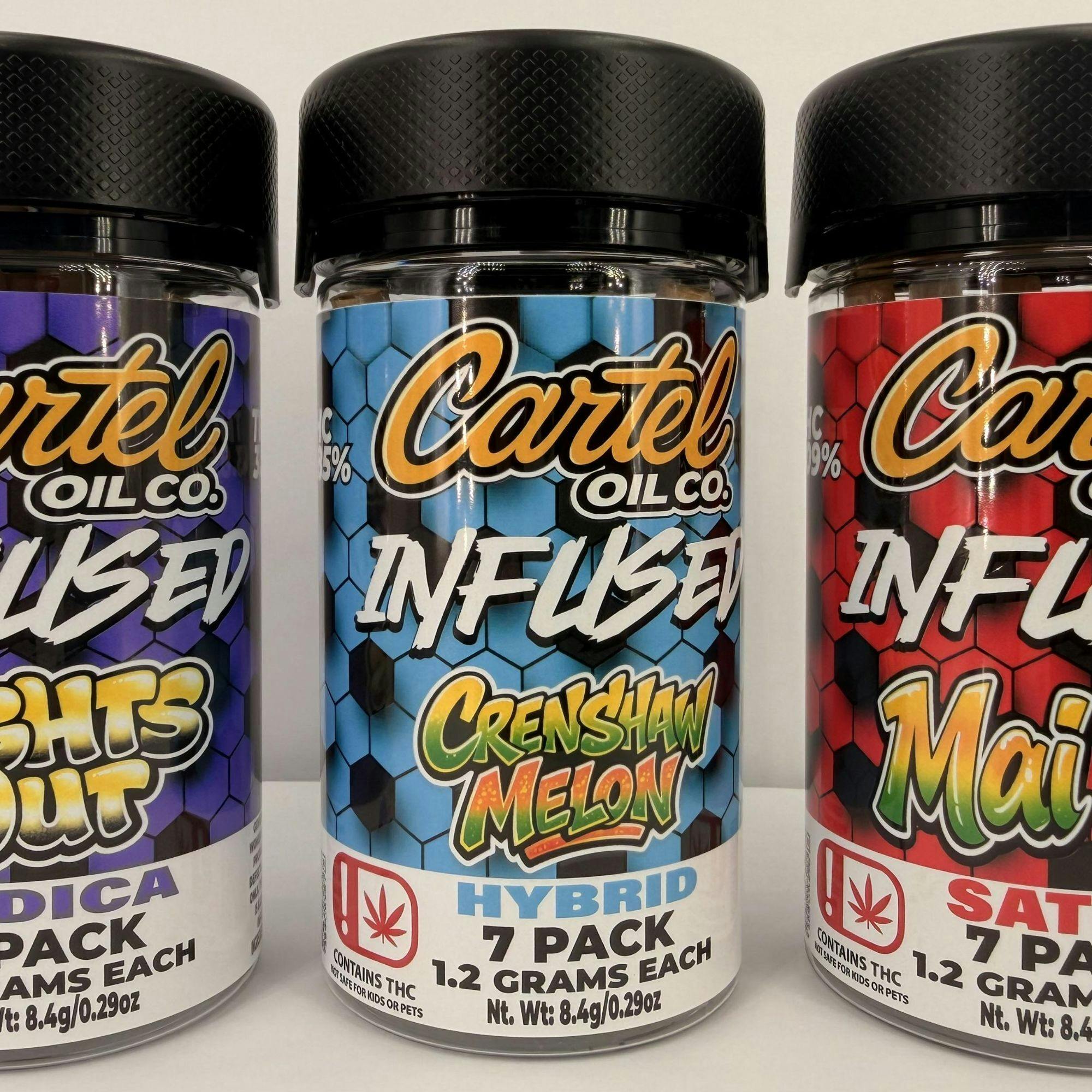 Cartel Oil Co 7pk of 1.2g (8.4g total) Live RESIN Infused Prerolls Sublime (3 PER TRANSACTION) $2...