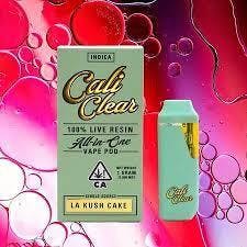 Cali Clear - — 1G Live Resin Disposable INDICA LA Kush Cake