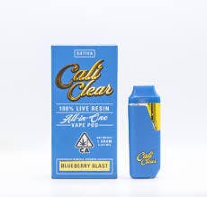 Cali Clear - — 1G Live Resin Disposable SATIVA Blueberry Blast