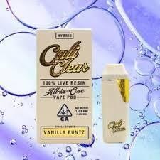 Cali Clear - — 1G Live Resin Disposable HYBRID Vanilla Runtz