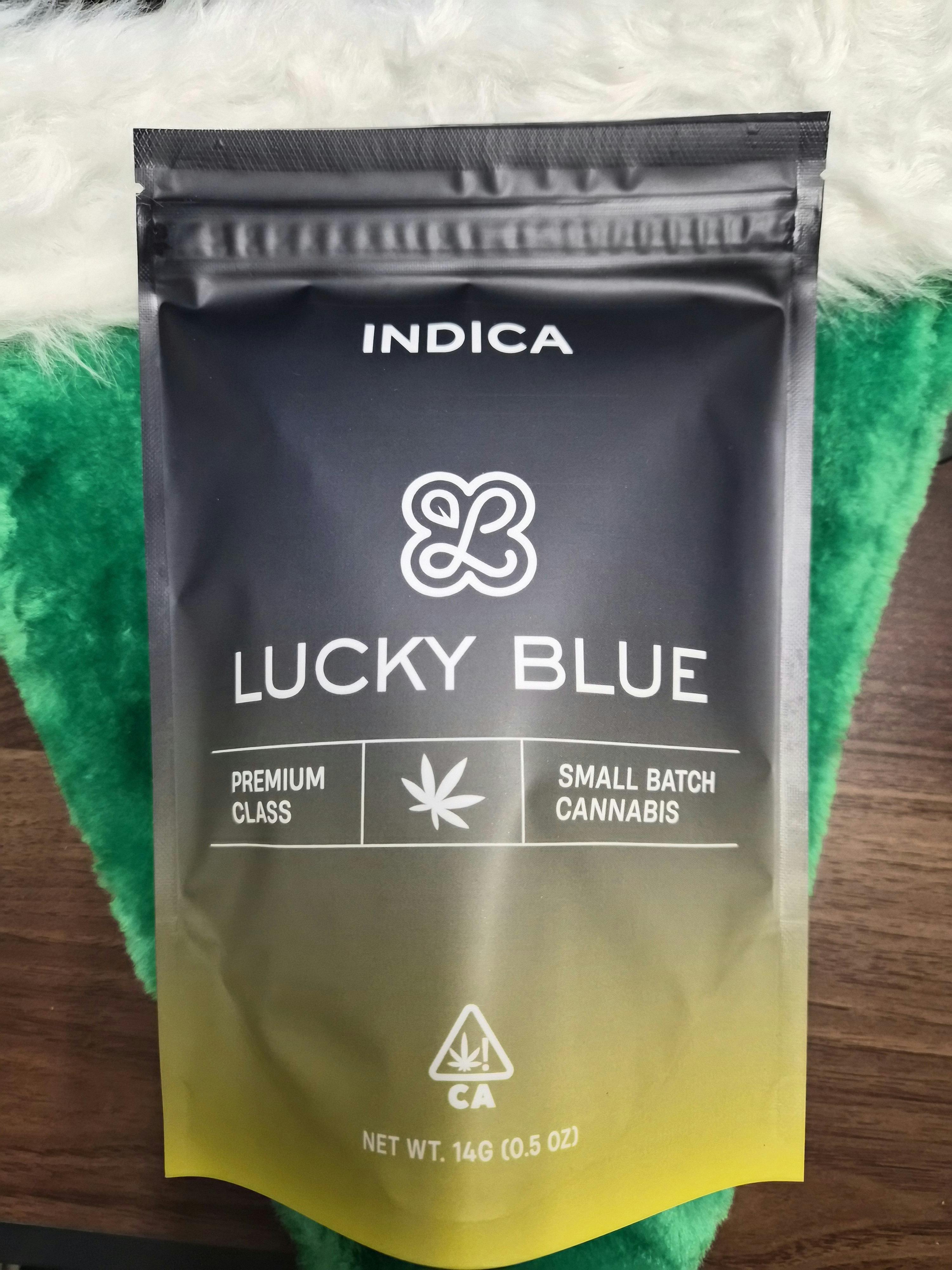 Lucky Blue - — 14G Premium Class Flower Pouch INDICA Unknown OG