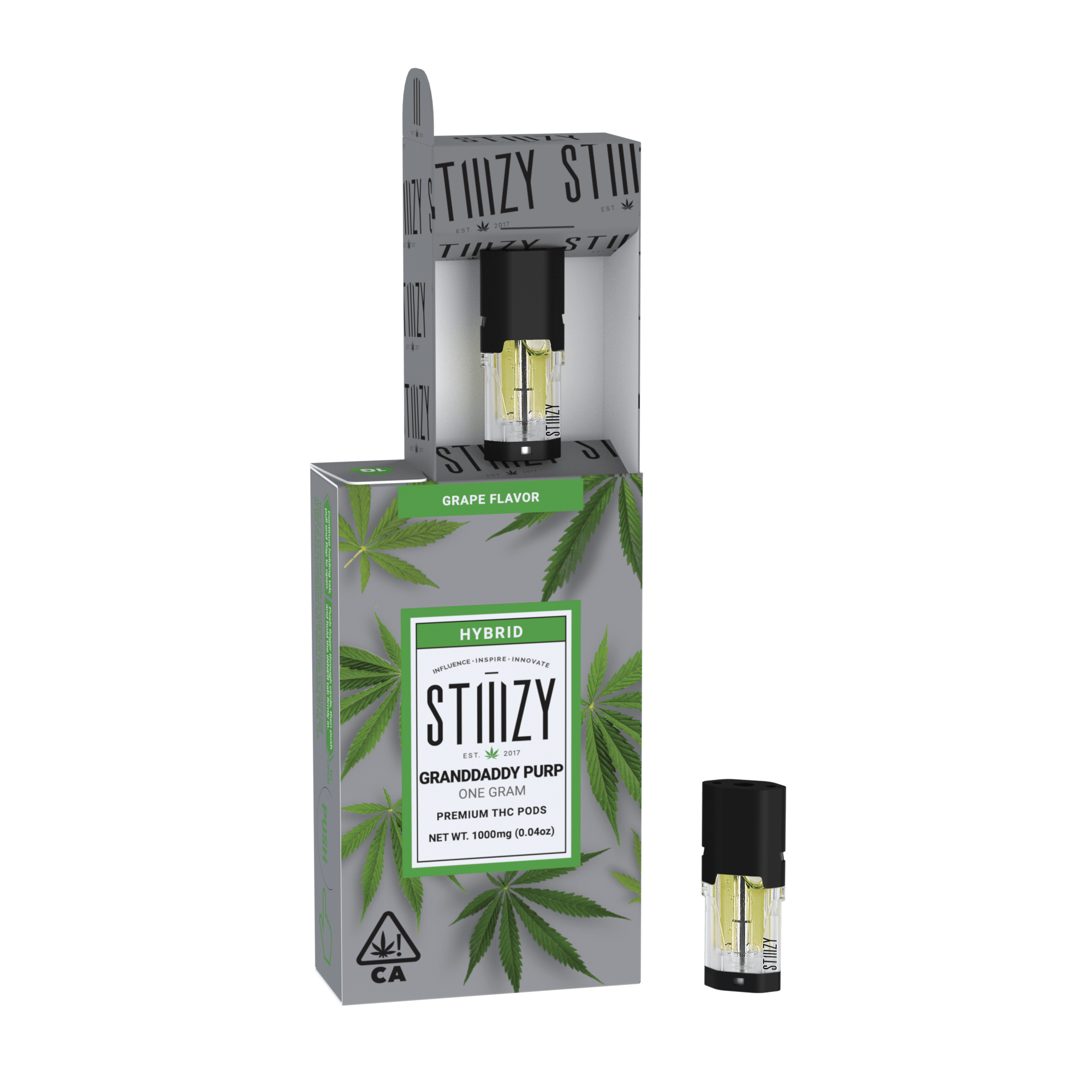 Stiiizy — 1G Distillate Pod HYBRID - Granddaddy Purp