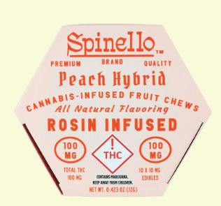 Spinello Rosin Infused Peach Gummies
