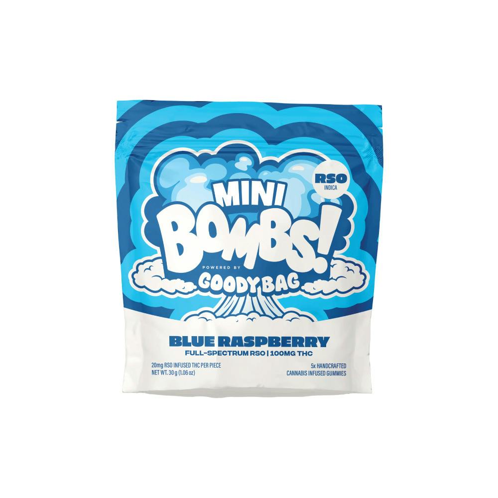 RSO Blue Raspberry Gummies 100mg (20mg ea | 5-Pack)