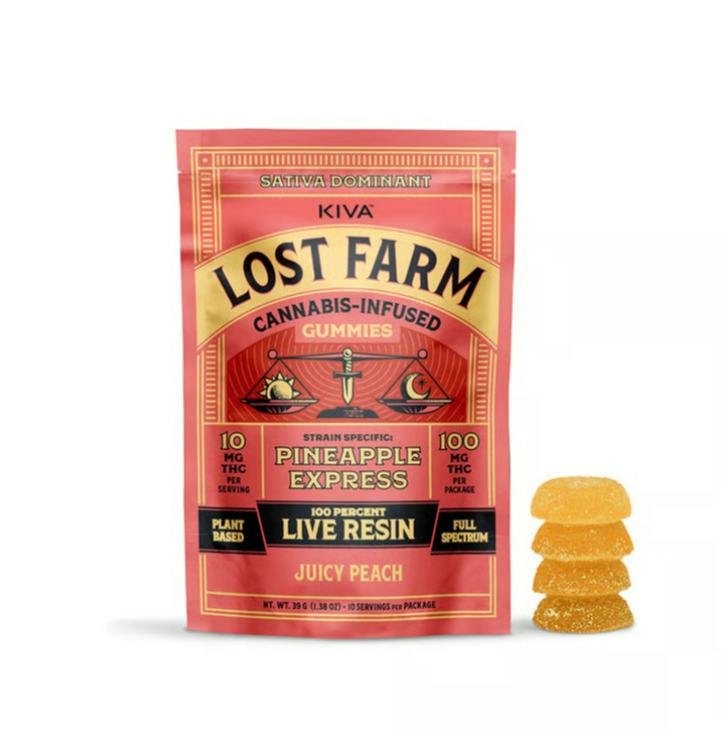 Lost Farm Juicy Peach Gummies 100mg (10mg ea | 10-Pack)