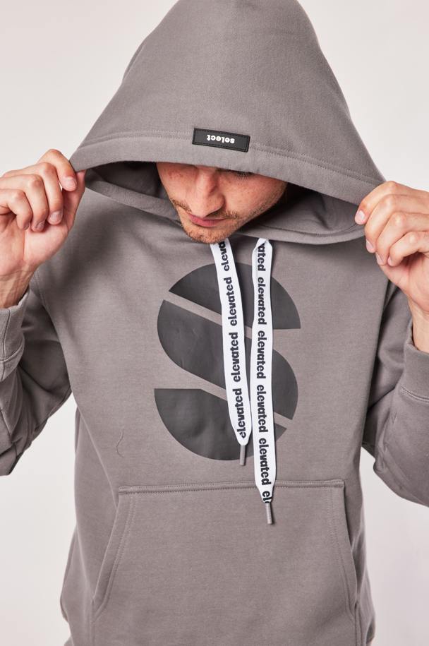 Select Thick Drawstring Hoodie Charcoal | Small