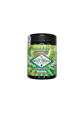 GREEN APPLE REZZY TREATS 100MG GUMMIES (INDICA)