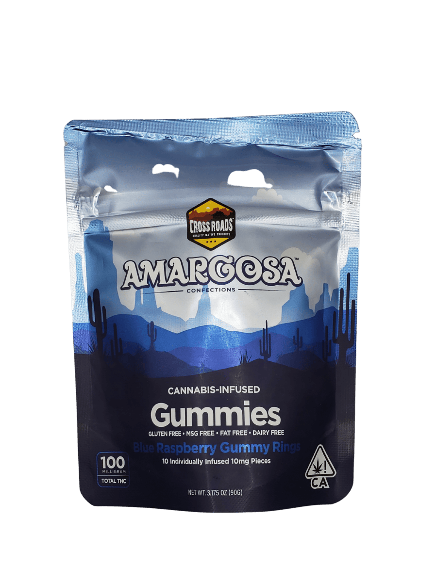 BLUE RASPBERRY GUMMY RINGS 100MG THC