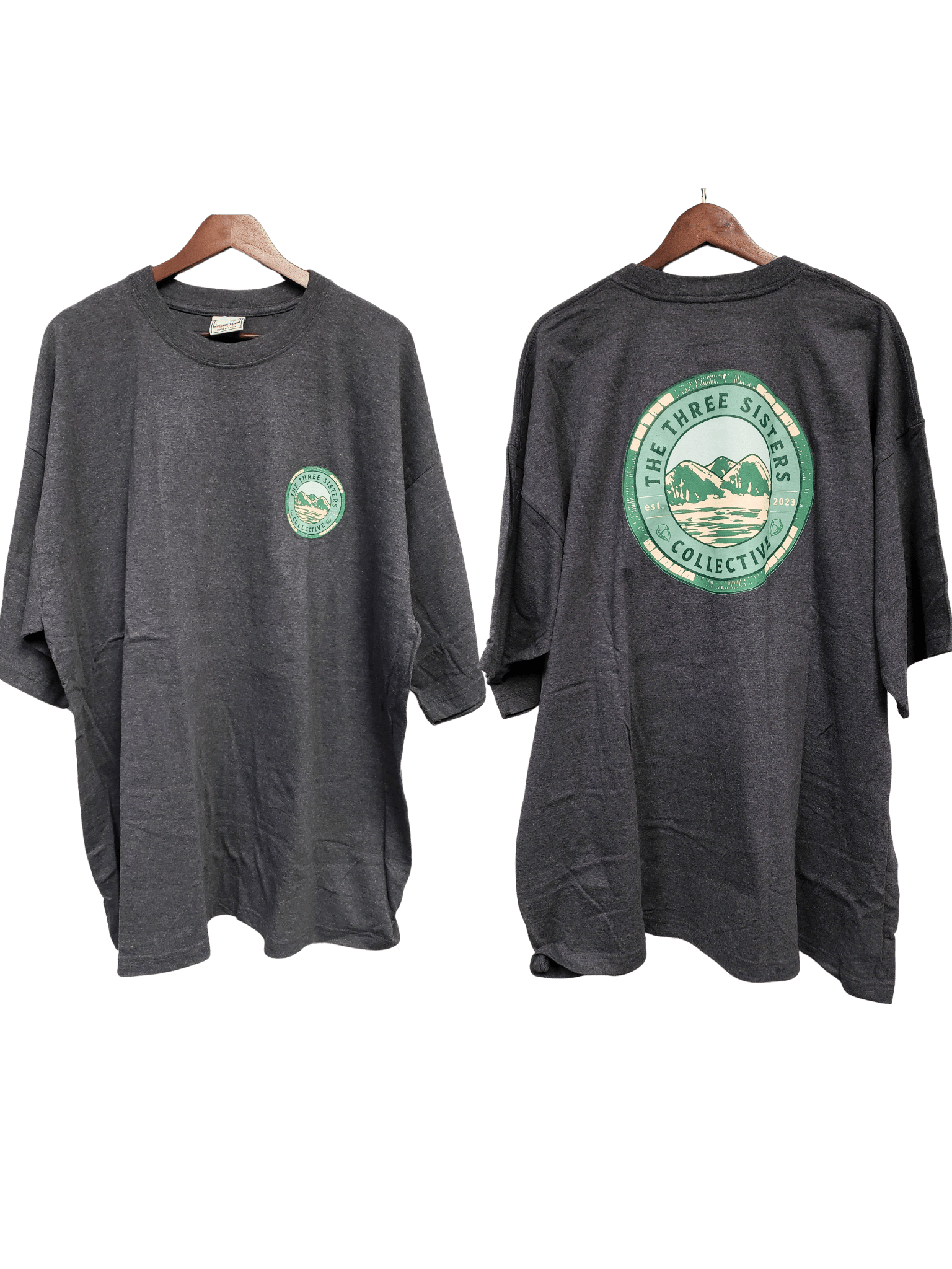 GRY/GREEN (3XL) LOGO SHRT