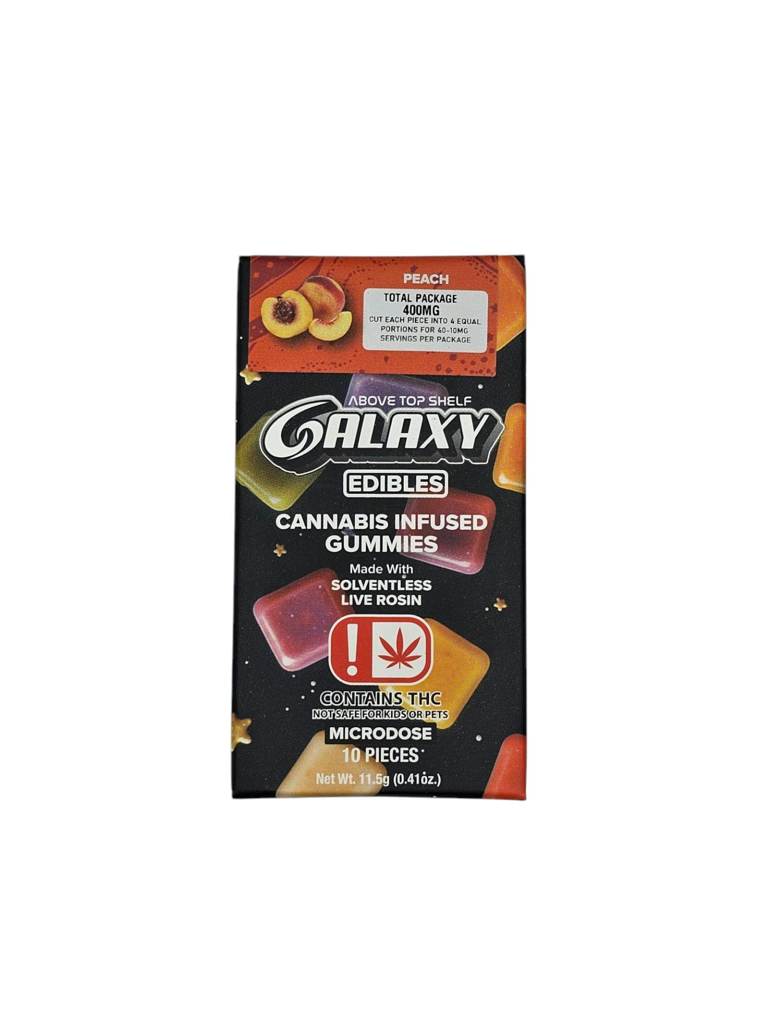 PEACH LIVE ROSIN GUMMIES HYBRID 400MG