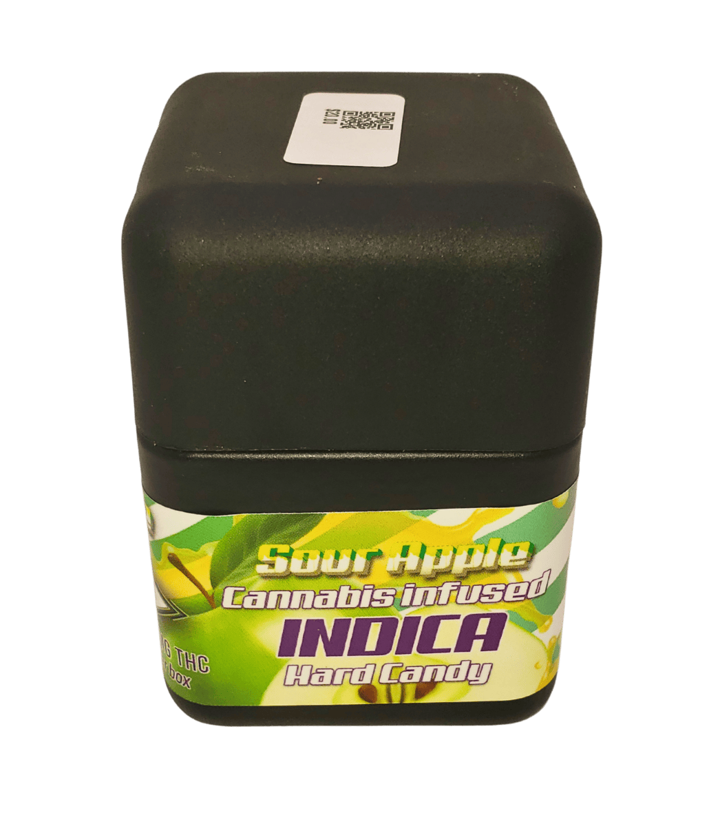 SOUR APPLE (INDICA) HARDY CANDY 100MG