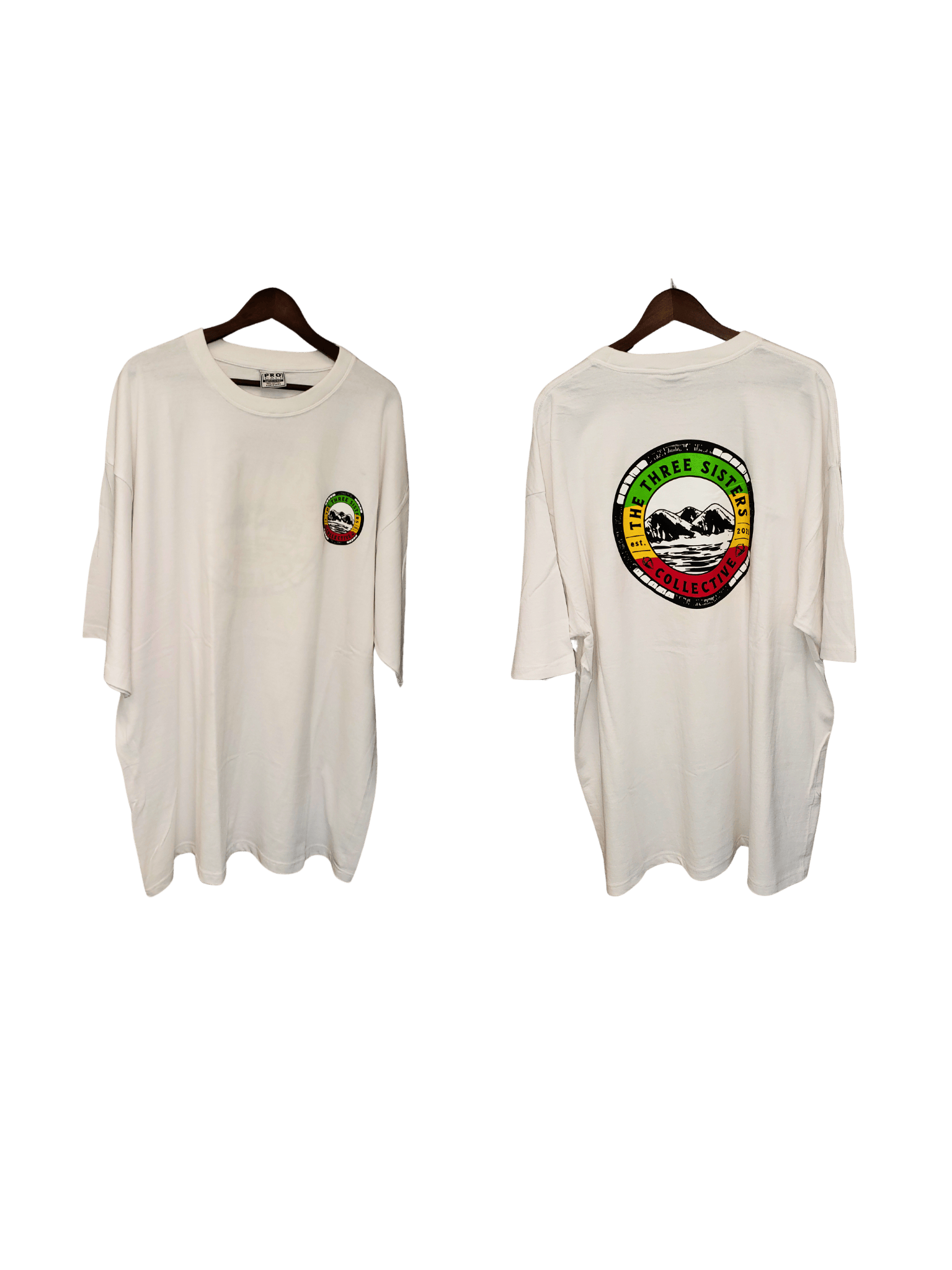WHITE RASTA LOGO SHIRT(4XL)