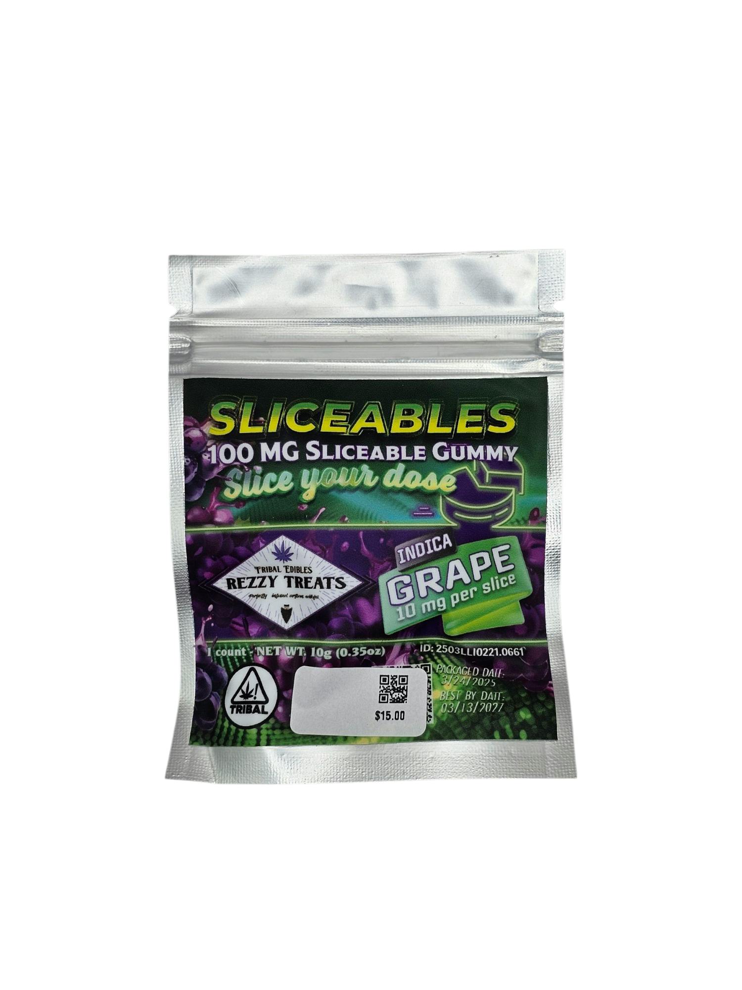 GRAPE SLICEABLE 100MG GUMMY SINGLE PK