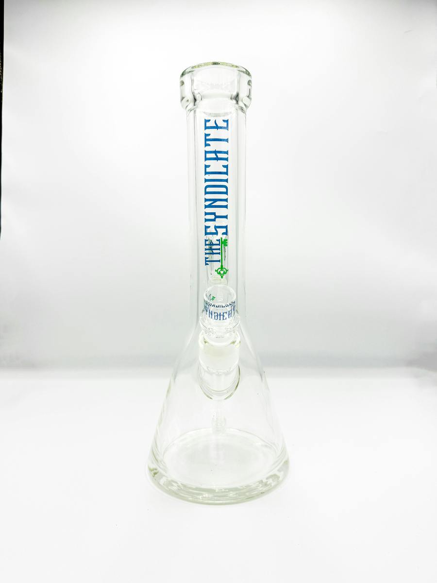 THE SYNDICATE - BEAKER BONG - 14 IN - 9 MM - BLUE