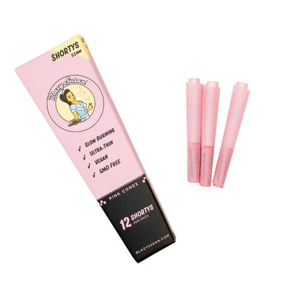 Blazy Susan - Shorty Pink Pre Rolled Cones - 12 Count - g