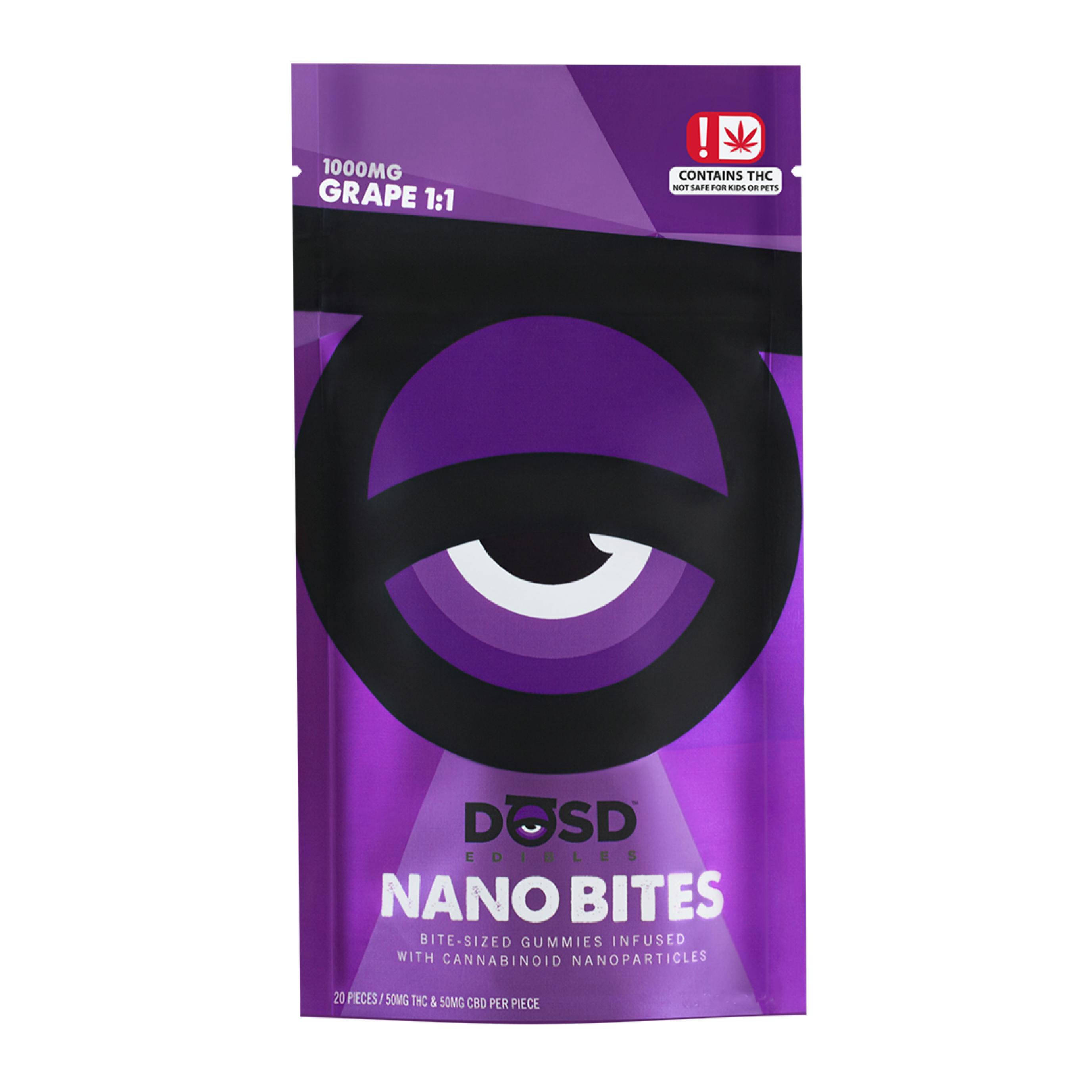 Dosd - Grape - 1000mg 1:1 Nano Gummies Sativa