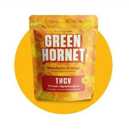 Green Hornet Gummies - 100mg THCV Highly Energized Mandarin Orange - 65 g