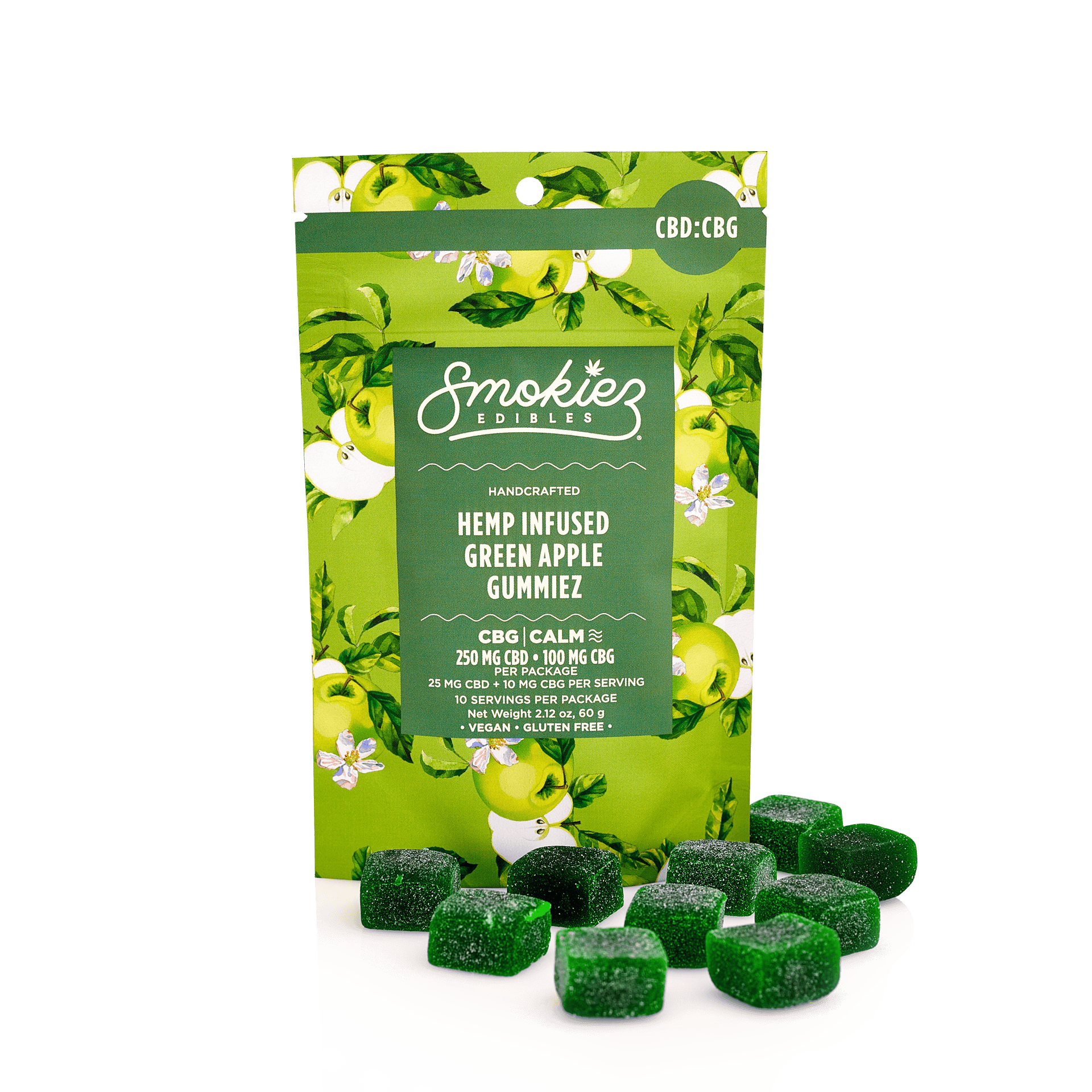 Smokiez - Green Apple - 250mg CBD : 100mg CBG