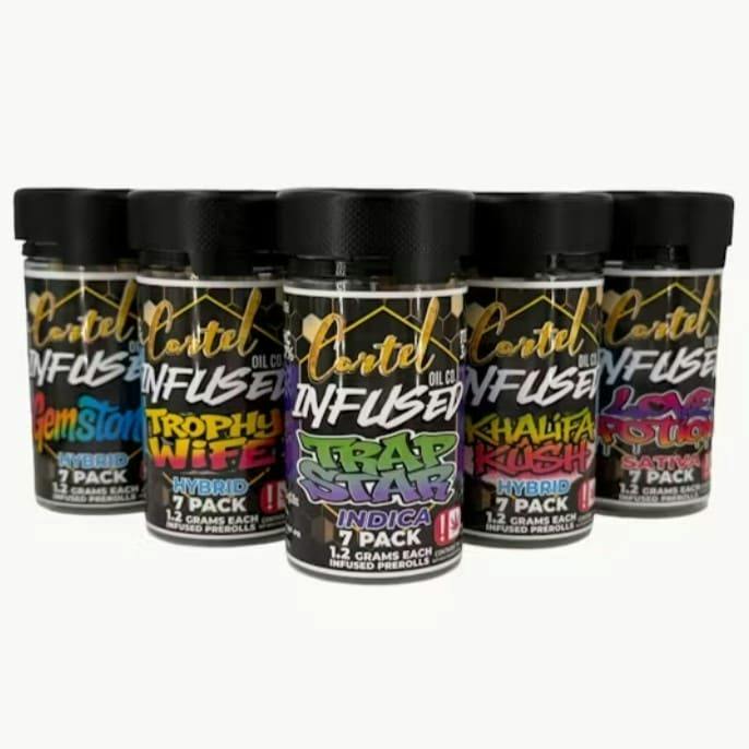 Cartel Oil Co - Peach Around - 7pk 8.4g Infused Preroll Bundle