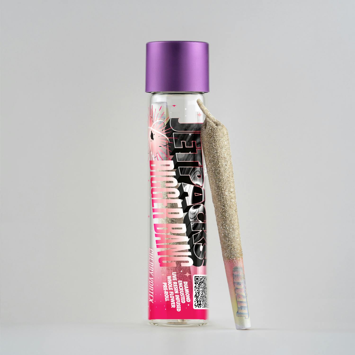 Jet Packs Bigger Bang 1G Pre-Roll Cherry Vortex-Diamond Encrusted Live Resin Infused-Sativa-46.75...