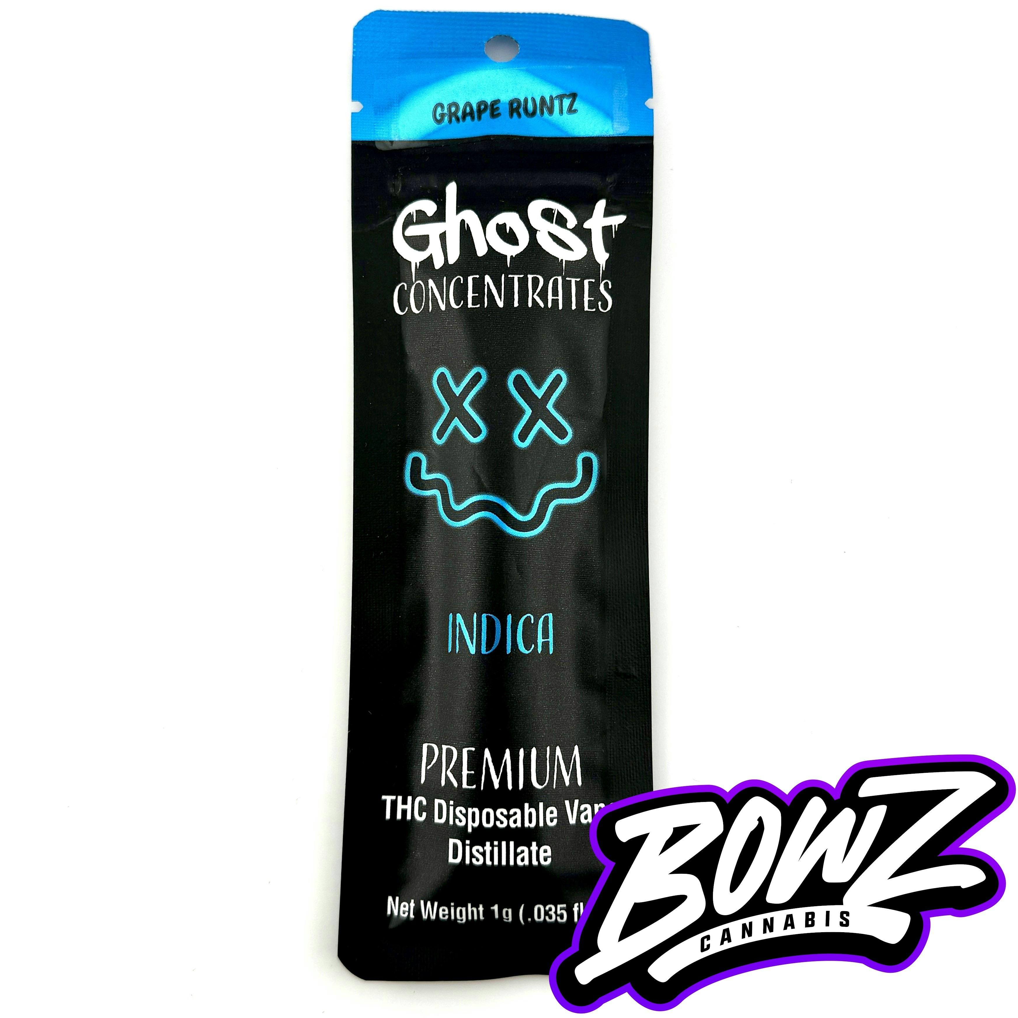 Ghost - Disposable Vape - (1g) - Indica - **GRAPE RUNTZ** (4/$45)