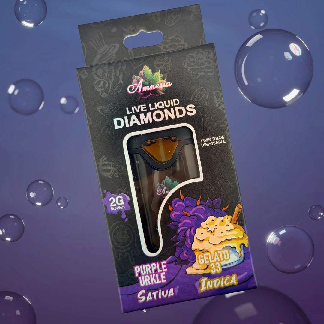 Purple Urkle x Gelato 33 | Liquid Diamond Disposable | 2g