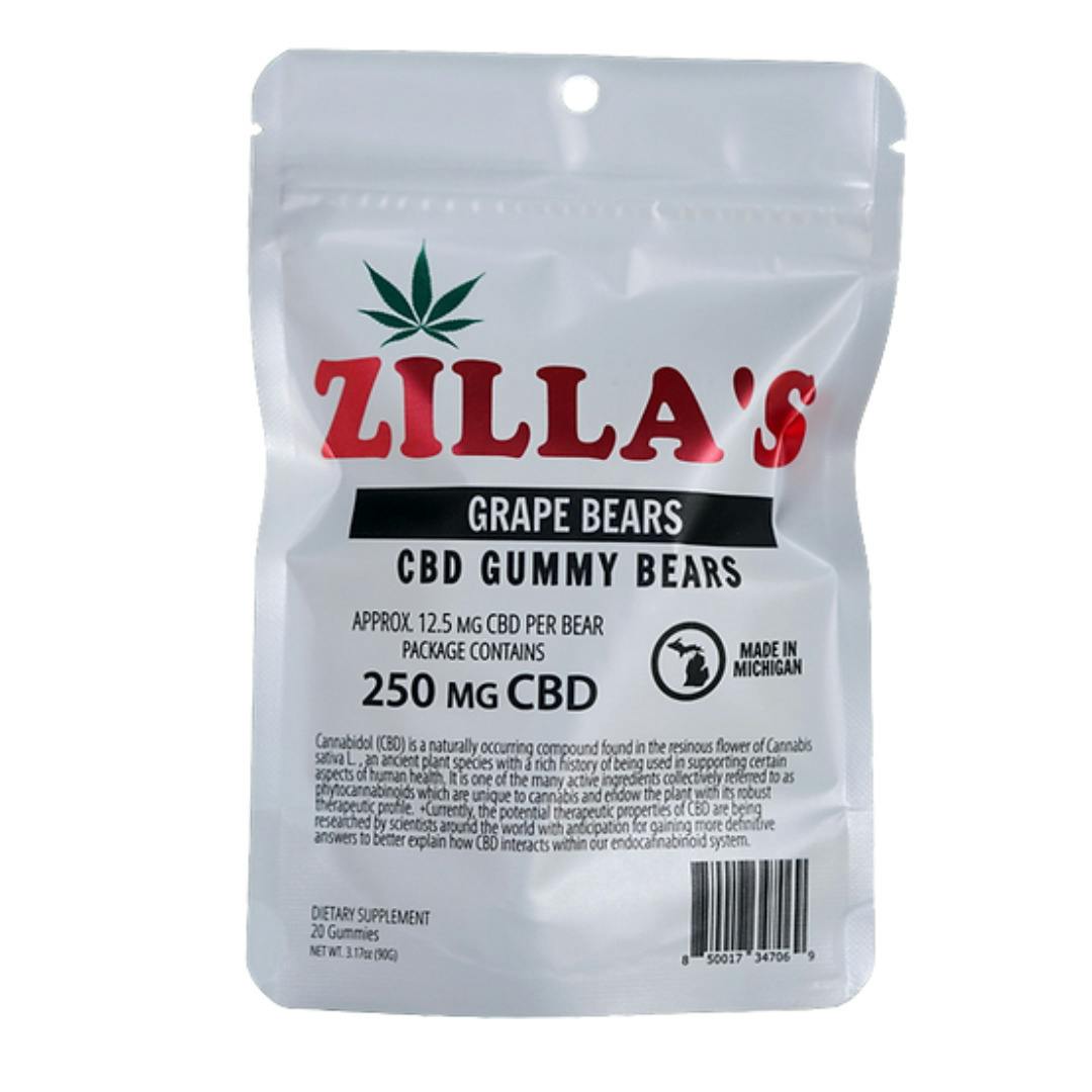 Zilla's - CBD Gummies - (250mg) - **GRAPE**
