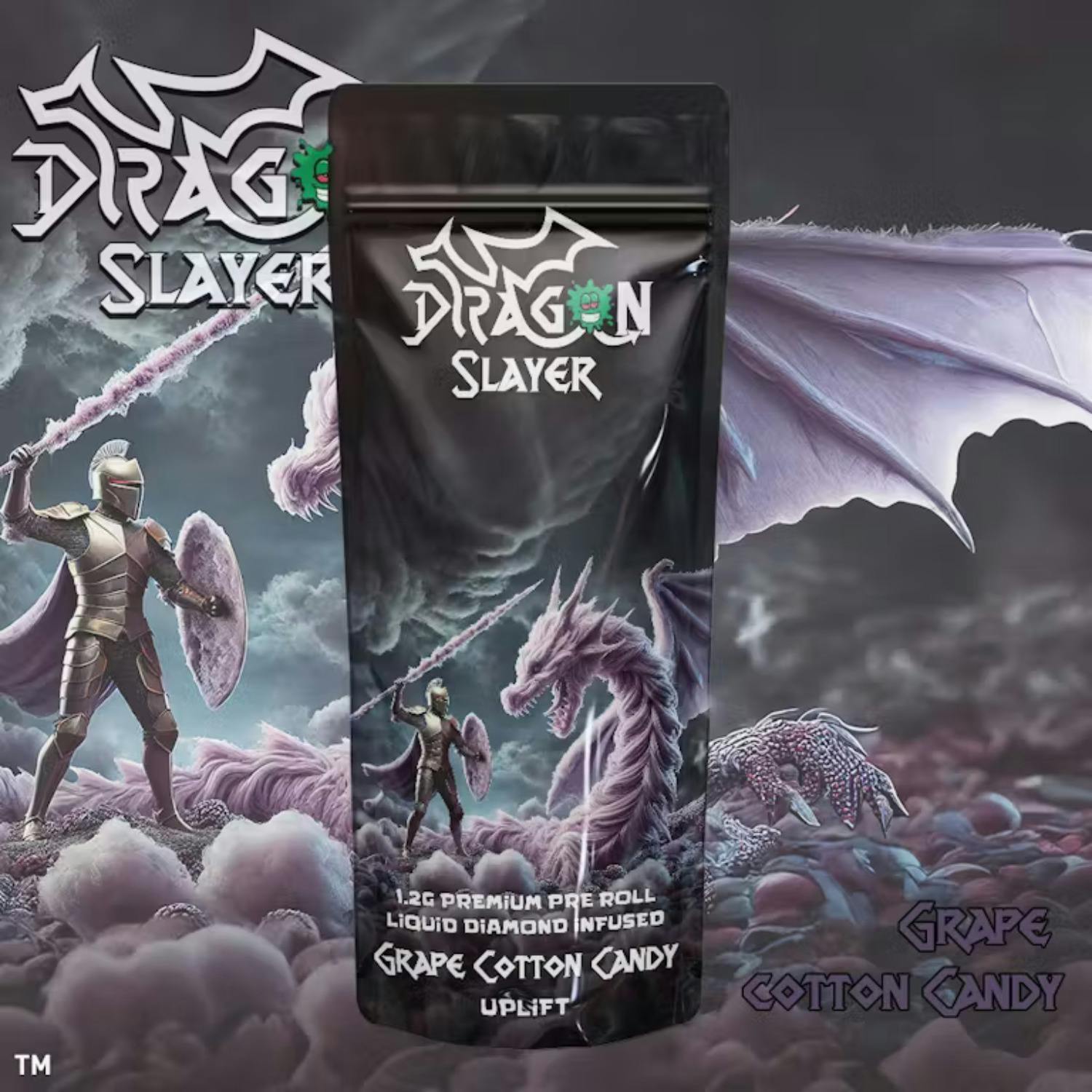 Dragon Slayer - Infused Preroll - (1.2g) - Uplift - **GRAPE COTTON CANDY** (5/$15)