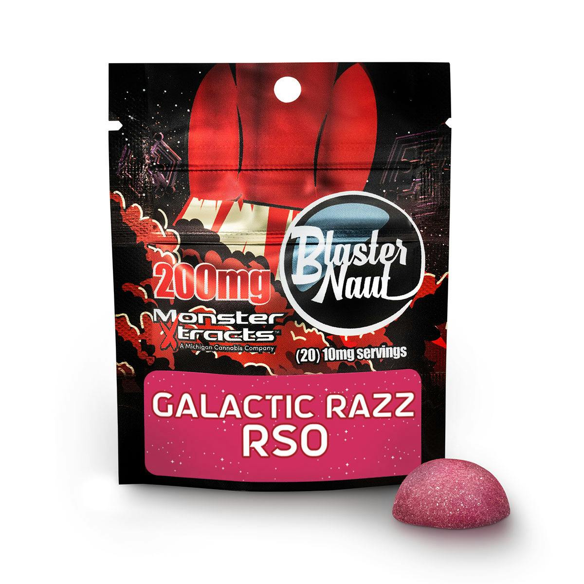 Monster Xtracts - Blaster Naut RSO Single Gummy - (200mg) - **GALACTIC RAZZ** (4/$19)