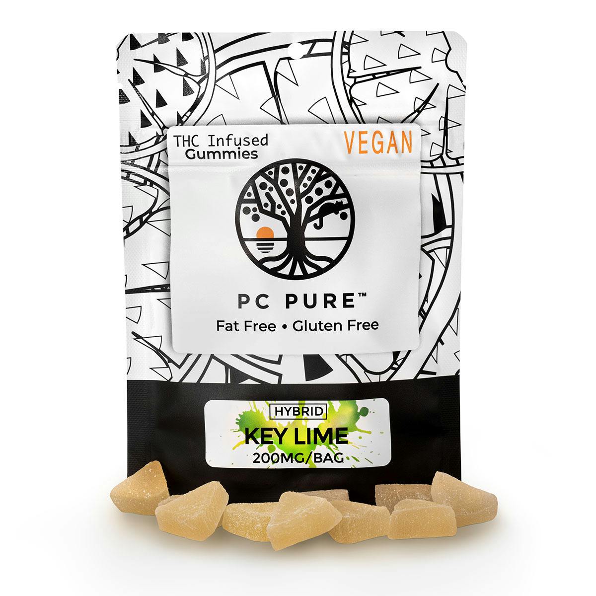 PC Pure - Gummies - (200mg) - Hybrid - **KEY LIME** (6/$20)