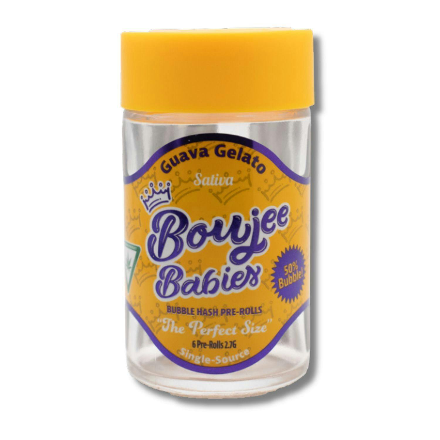 Boujee Babies - 6pk .45g Bubble Hash Infused Prerolls - (2.7g) - Sativa - **GUAVA GELATO**