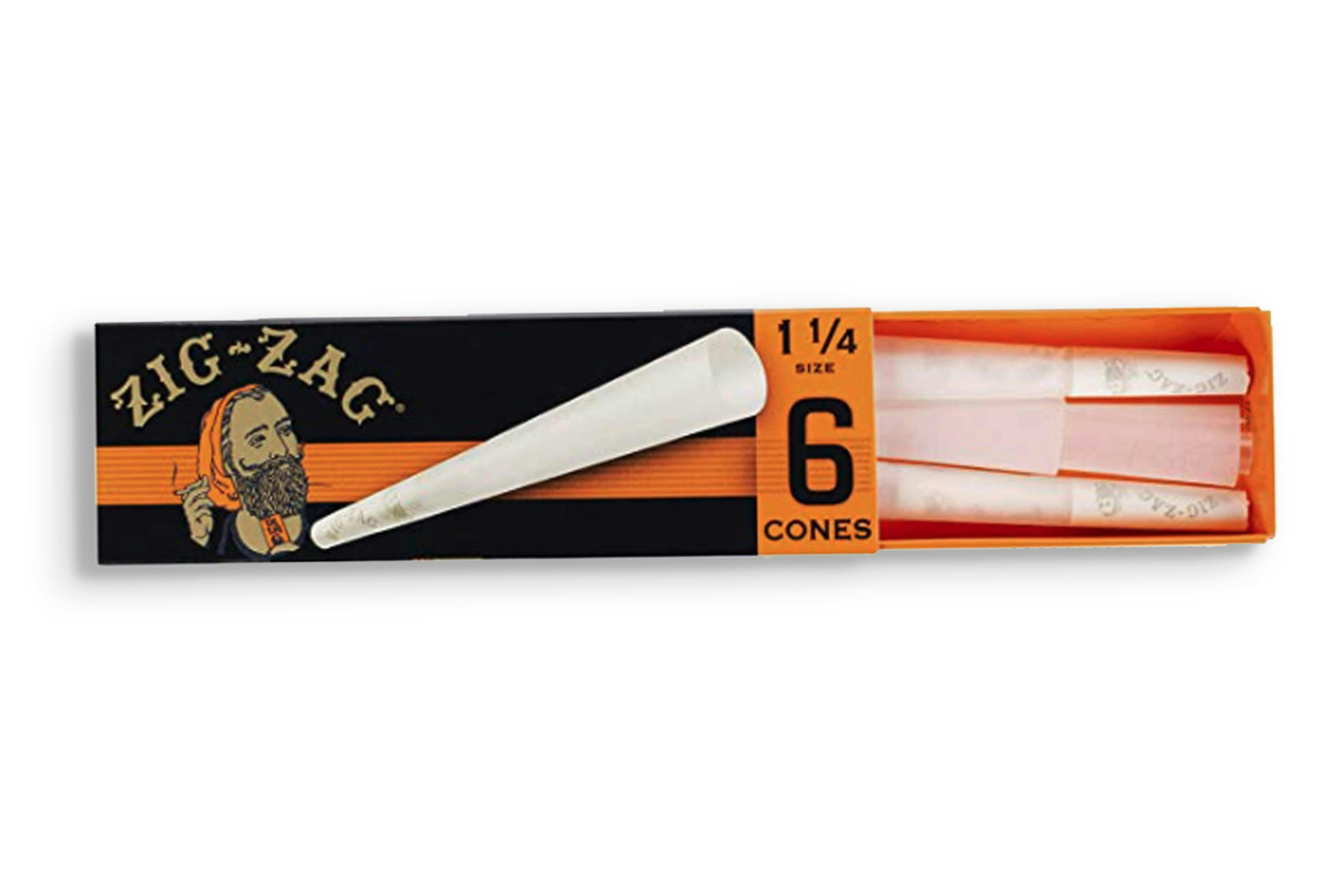 Zig Zag - Ultra Thin Cones - (1 1/4") - **6pk**