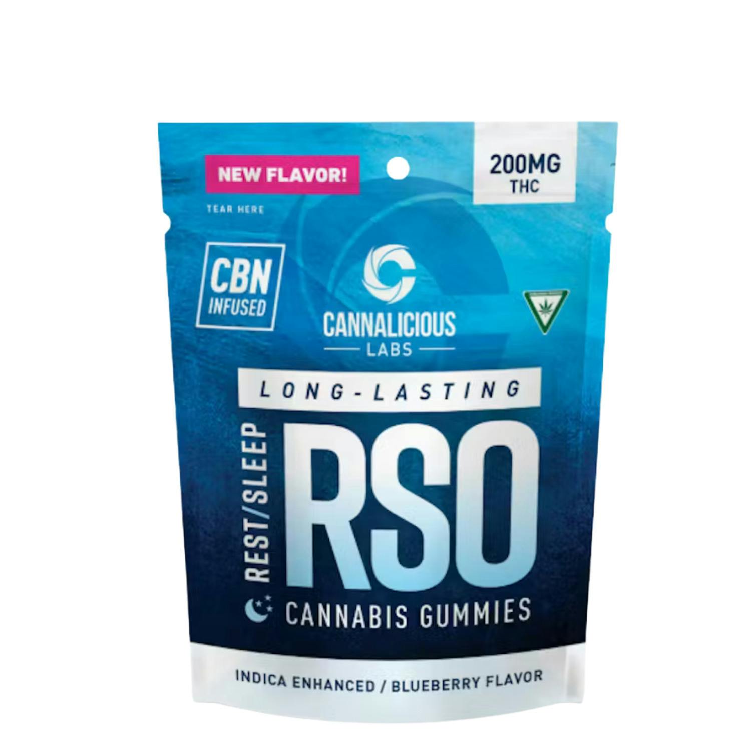 Cannalicious Labs - RSO Gummies Rest/Sleep - (200mg) - Indica - **BLUEBERRY** (2/$30)