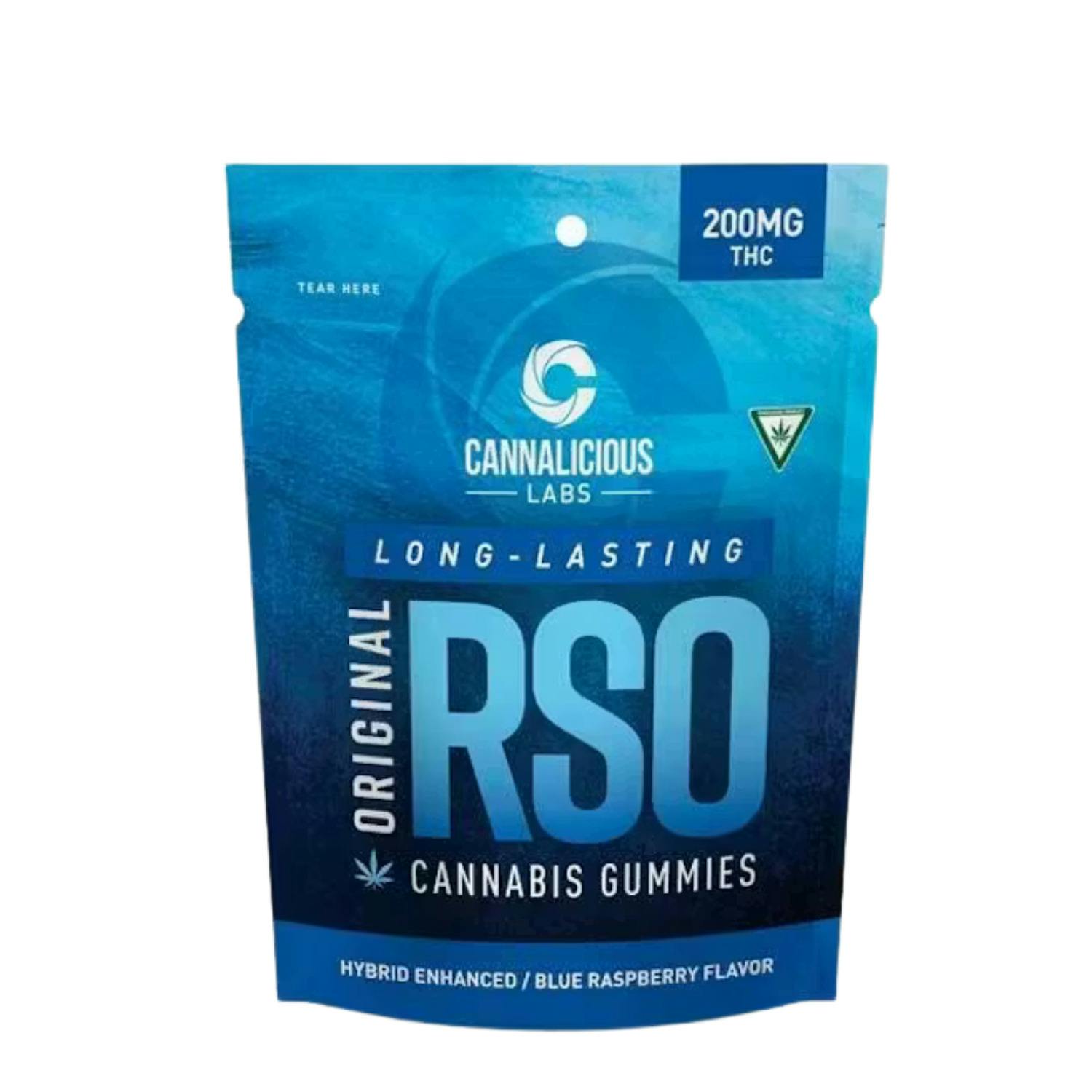 Cannalicious Labs - RSO Gummies - (200mg) - Hybrid - **BLUE RASPBERRY** (2/$30)