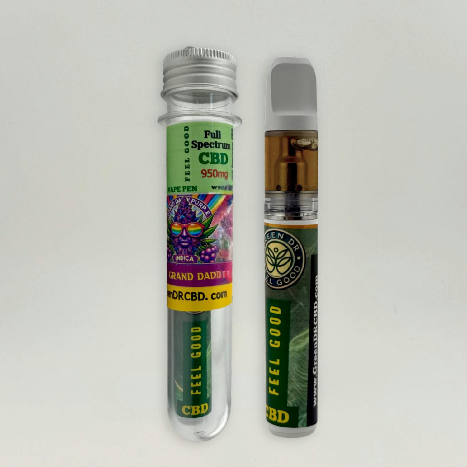 Green Dr. - CBD Disposable Vape - (950mg) - Indica - **GRAND DADDY PURPLE**