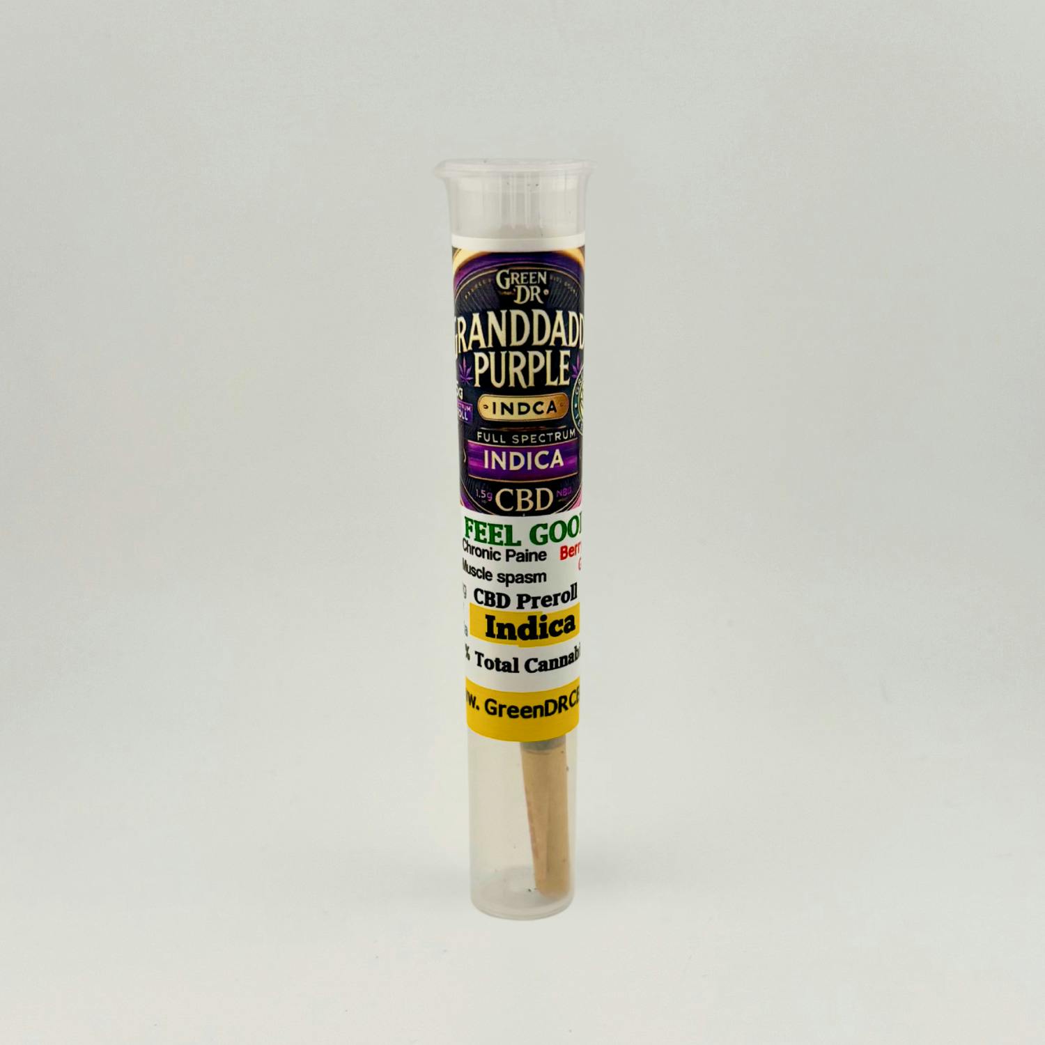 Green Dr. - CBD Preroll - (1.5g) - Indica - **GRANDDADDY PURPLE**