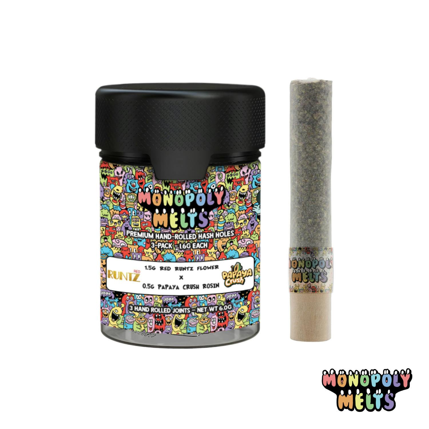 Monopoly Melts x GT x Gans - 3pk 2g Hand Rolled Donuts - (6g) - **LARRY LEGEND x MADD FRUIT**
