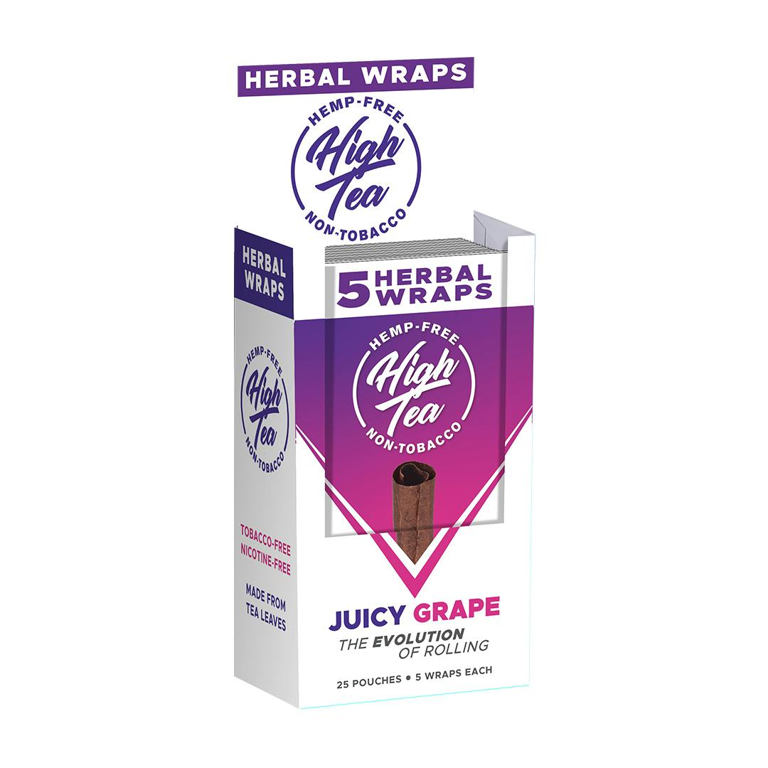 High Tea - 5pk Herbal Wraps - **JUICY GRAPE**