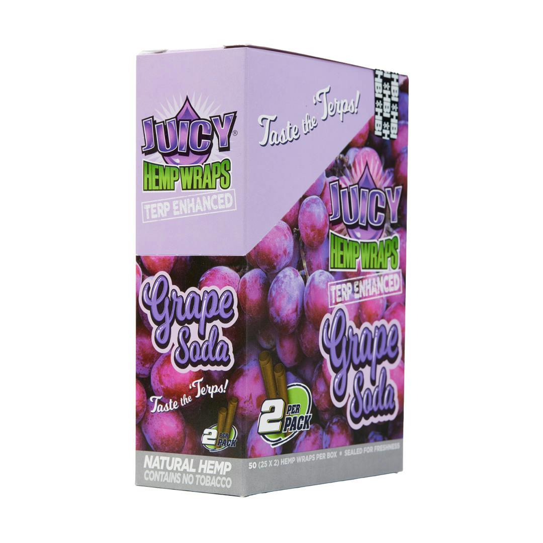 Juicy - 2pk Terp Enhanced Hemp Wraps - **GRAPE SODA**