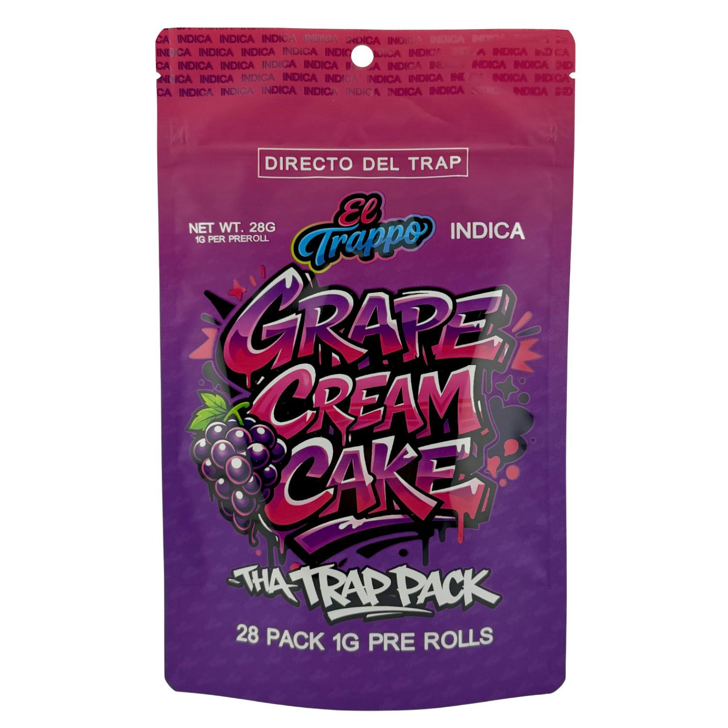 El Trappo - 28pk 1g Preroll - (28g) - Indica - **GRAPE CREAM CAKE** (2/$90)