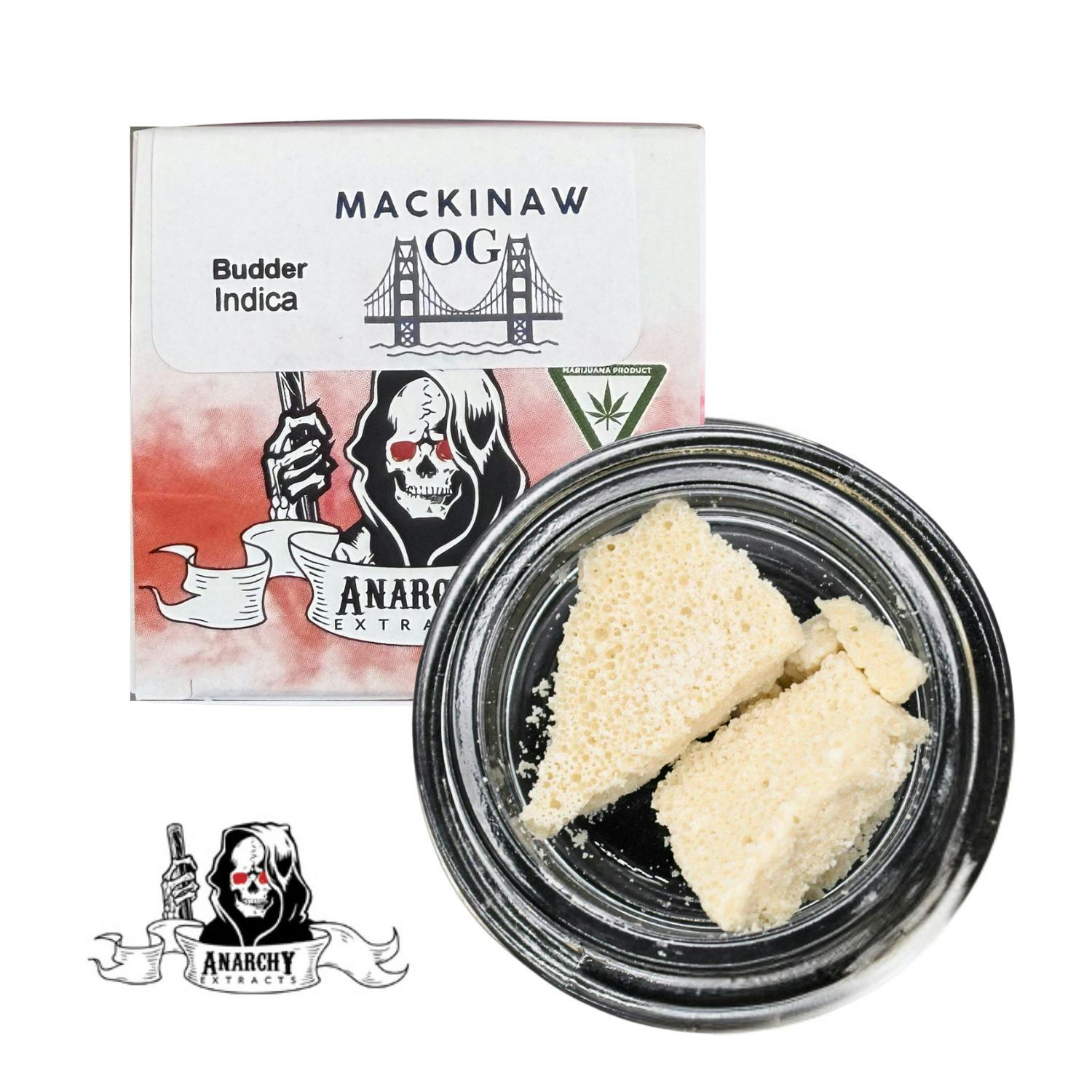 Anarchy Extracts - Budder - (1g) - Indica - **MACKINAW OG** (3/$23)