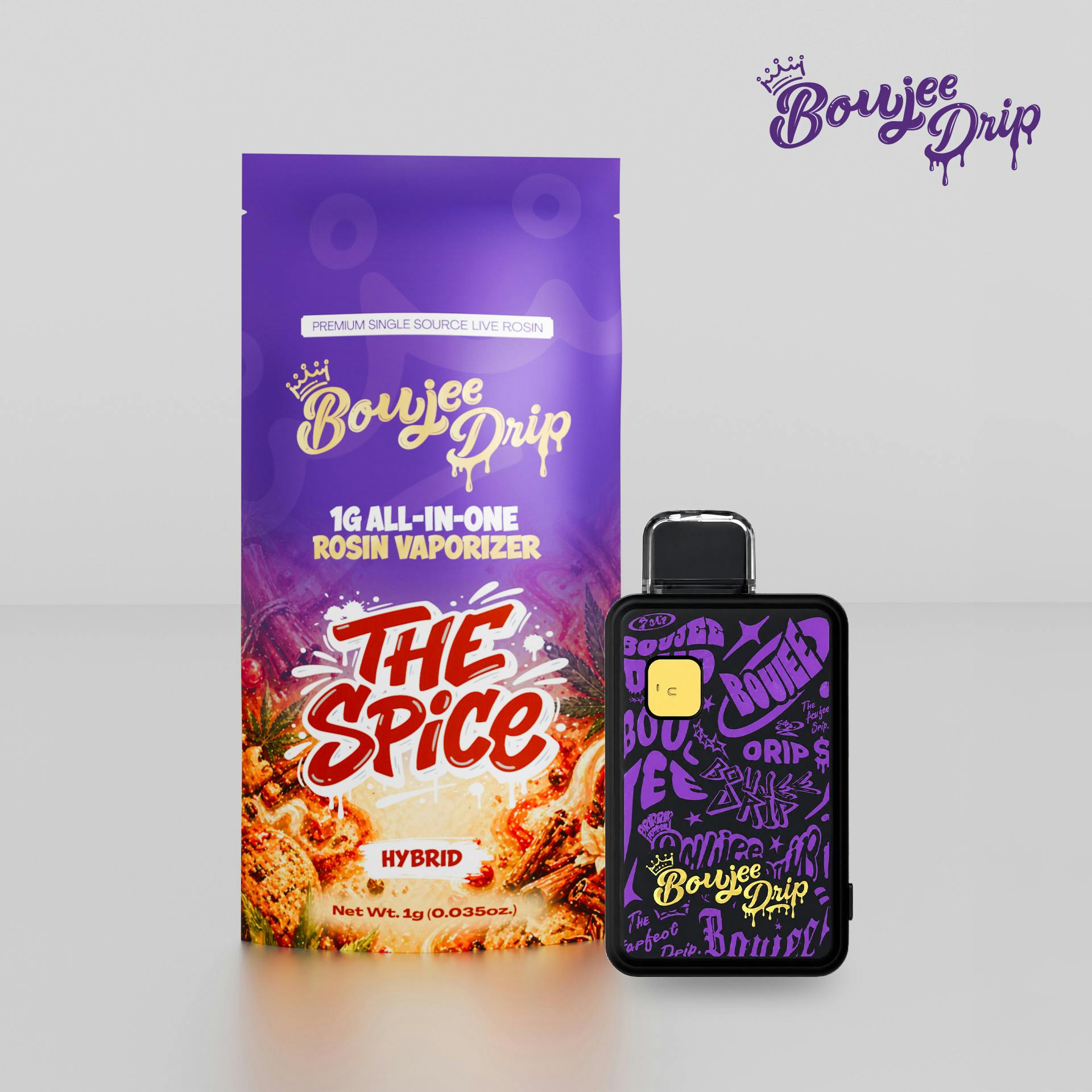 Boujee Drip - Live Rosin Disposable - (1g) - Hybrid - **THE SPICE** (2/$40)
