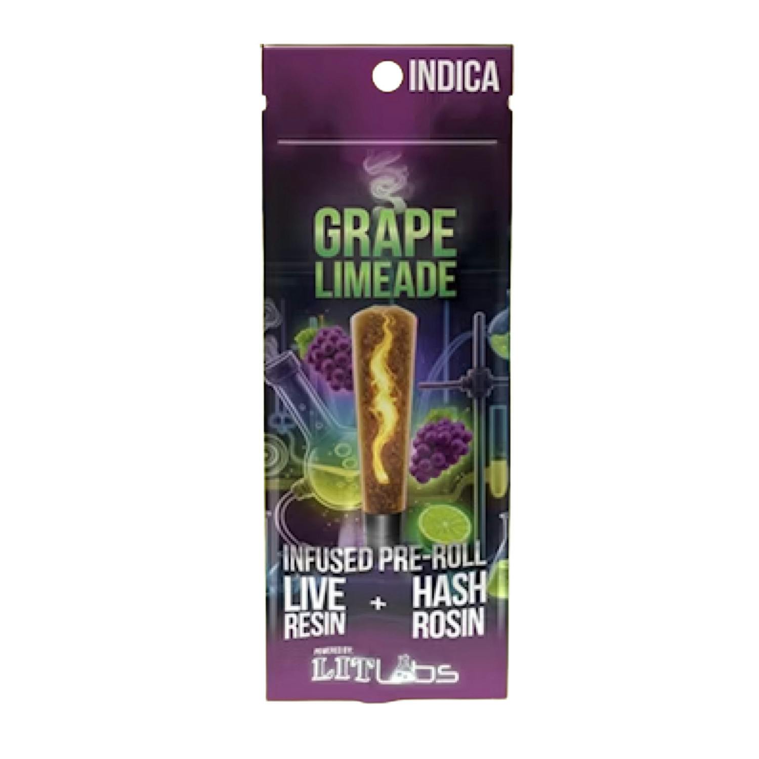 Lit Labs - Infused Preroll - (1.5g) - Indica - **GRAPE LIMEADE** (2/$16)