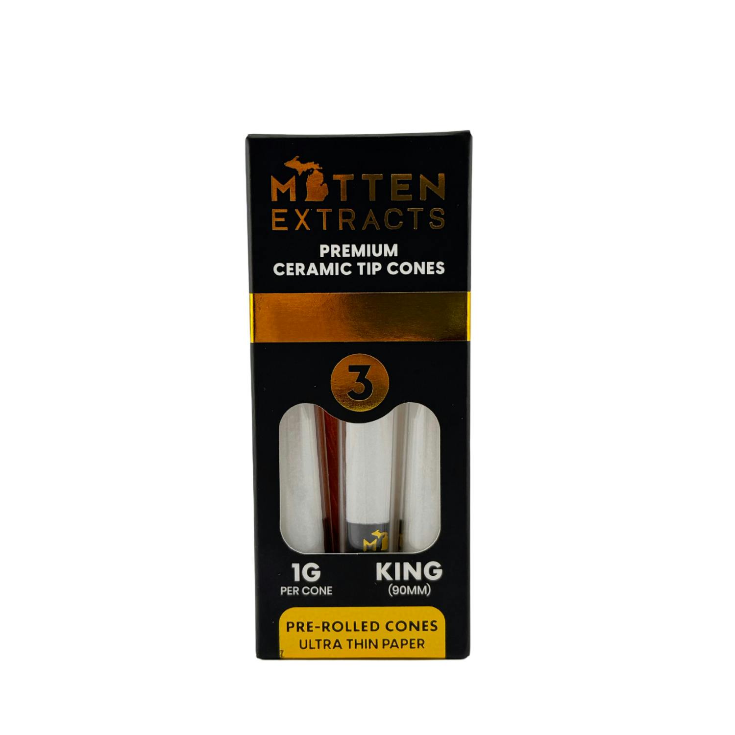 Mitten Extracts - King Size Ultra Thin Cones - (90mm) - **3pk**