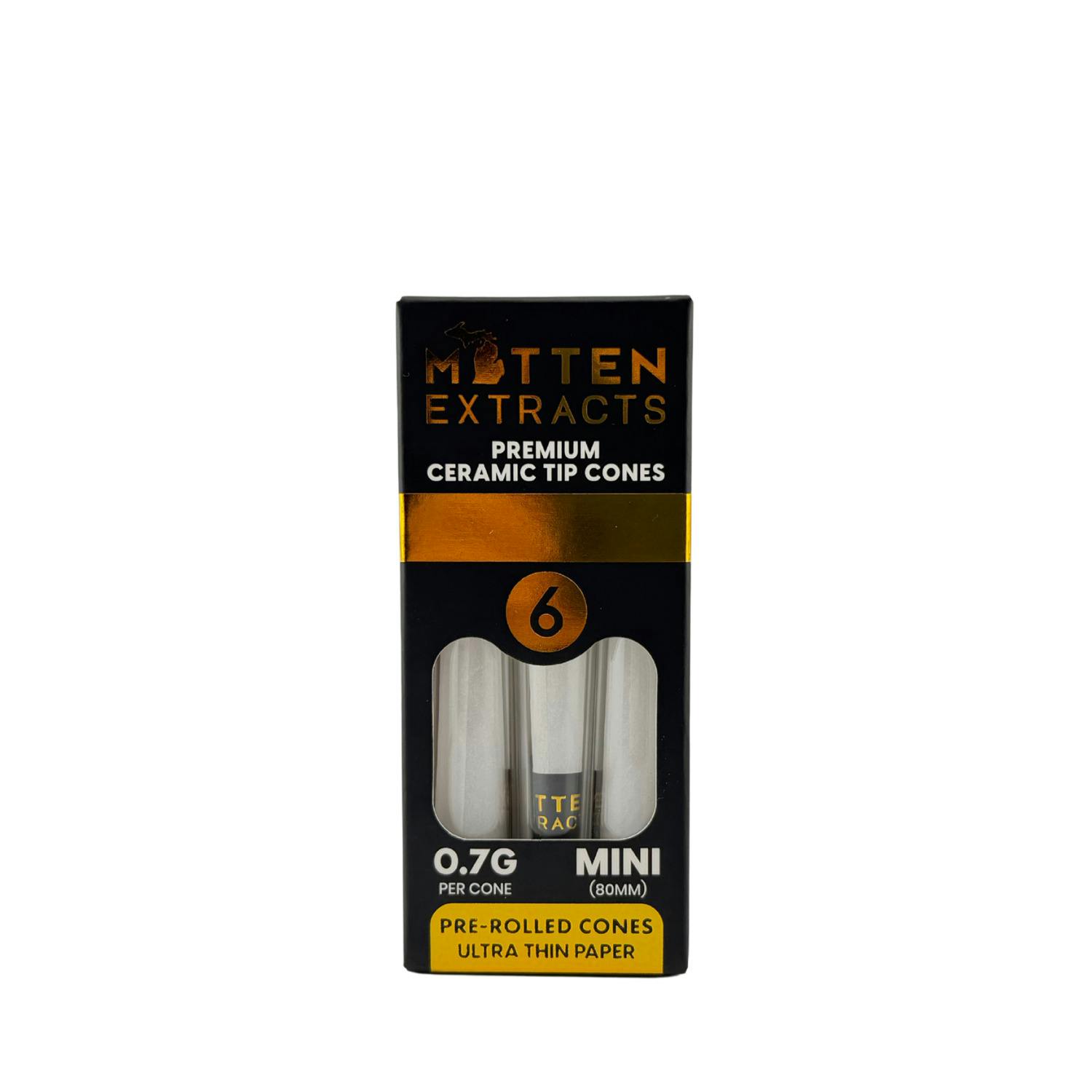 Mitten Extracts - Mini Ultra Thin Cones - (80mm) - **6pk**